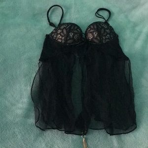 Victoria's Secret Black lace babydoll